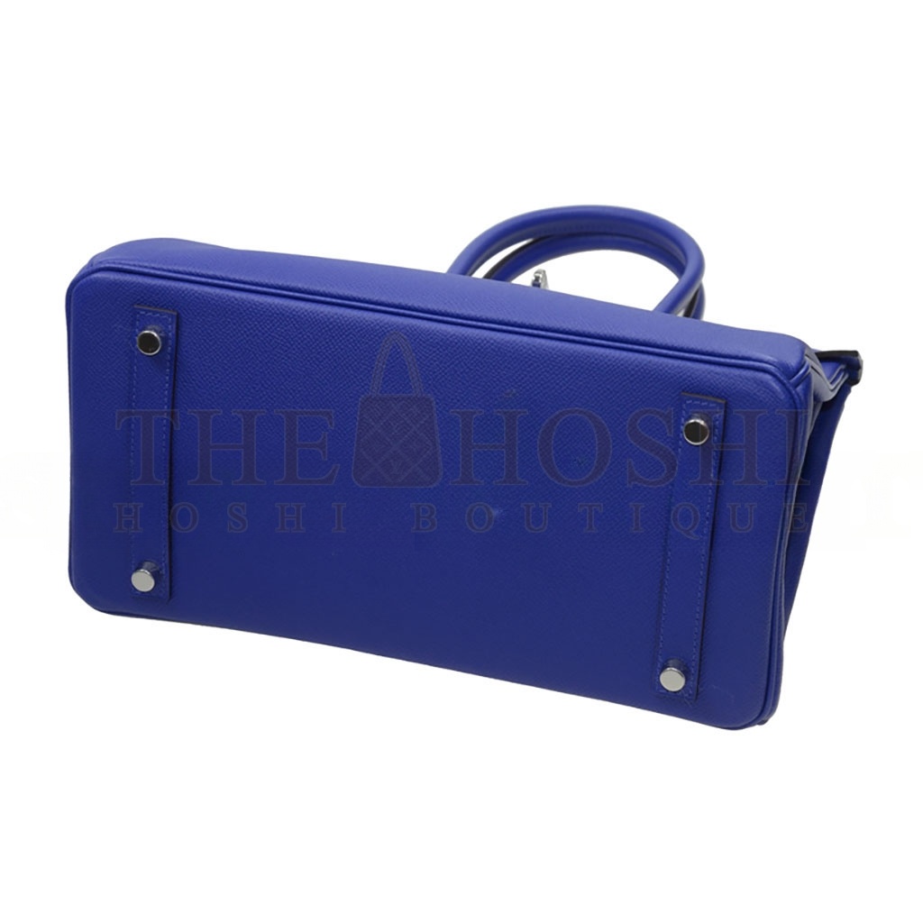 H**me5 BIRKIN 30 TOGO LEATHER ROYAL BLUE LINING ROSE RED SILVER BUCKLE BK307TEPSS (30*23*15cm) Master Quality